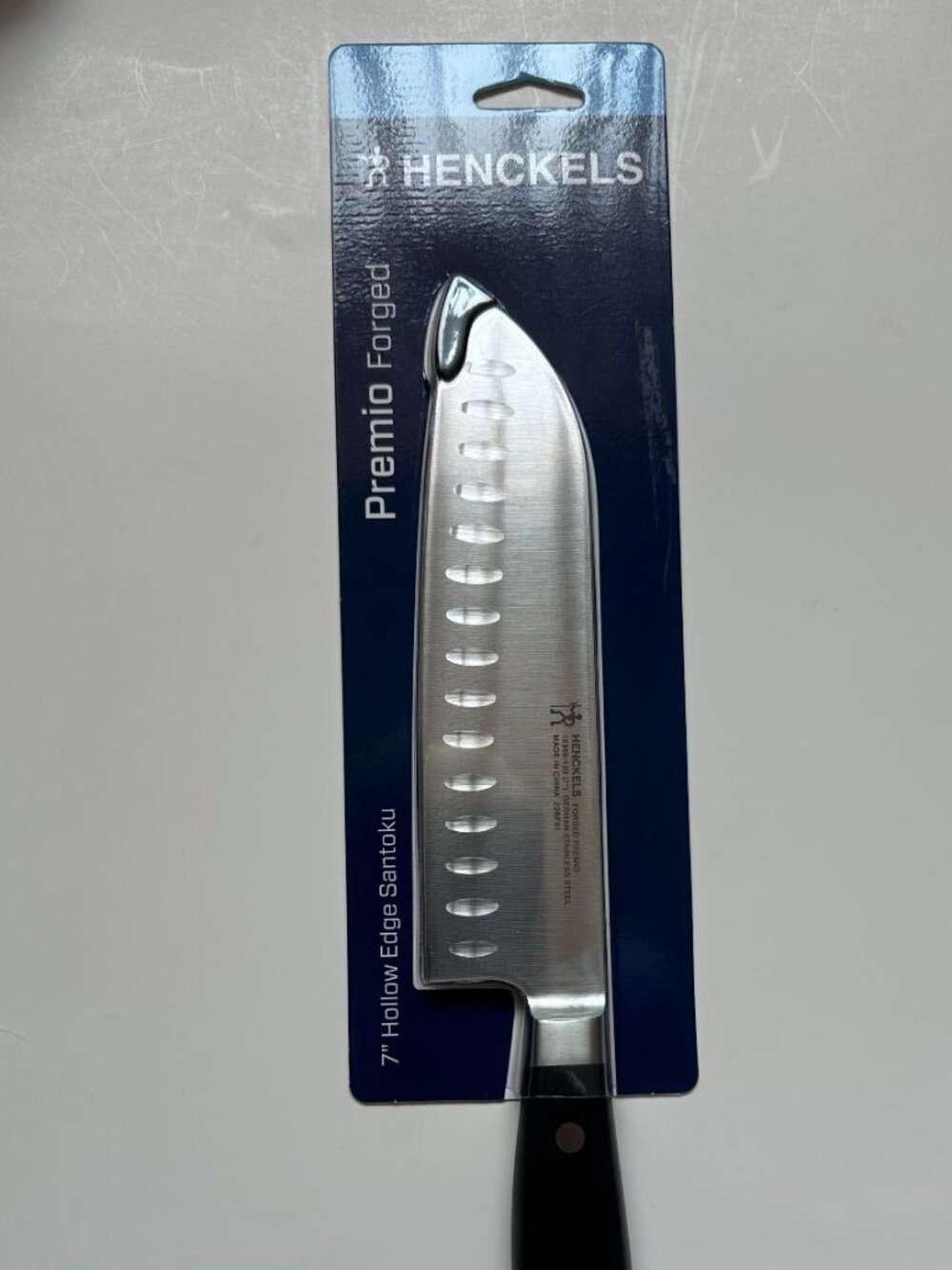 NEW  Henckels Premio Forged 7" Hollow Edge Santoku Knife